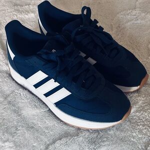 adidas Navy and White Women's Sneakers